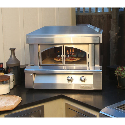 Pizza Makers & Ovens - Alfresco 30 In. Stainless Steel Countertop Natural Gas Fired Pizza Oven Plus - AXE-PZA-NG