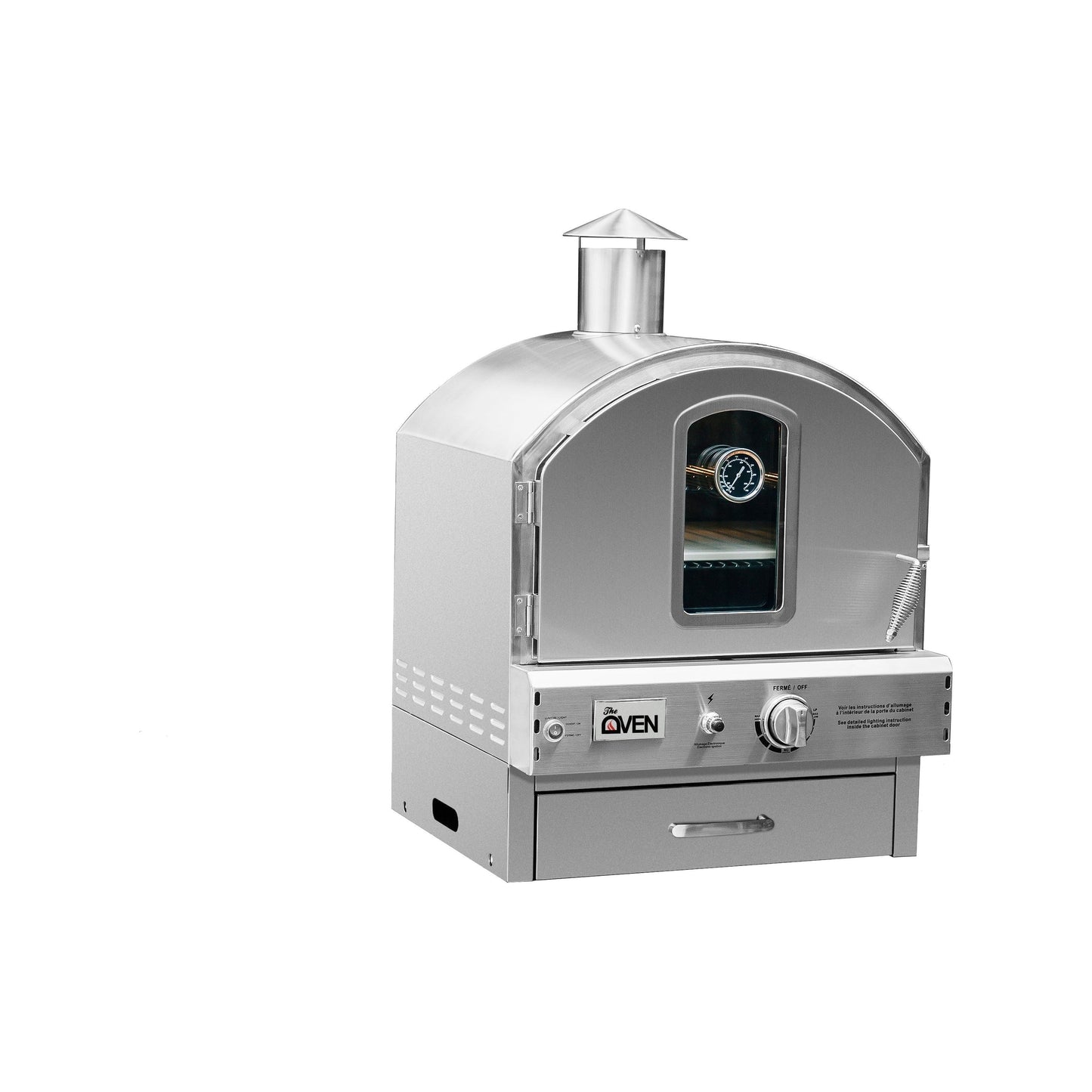 Pizza Makers & Ovens - Summerset Stainless Steel Built-In / Countertop Liquid Propane Gas Fired Outdoor Pizza Oven - SS-OVBI-LP