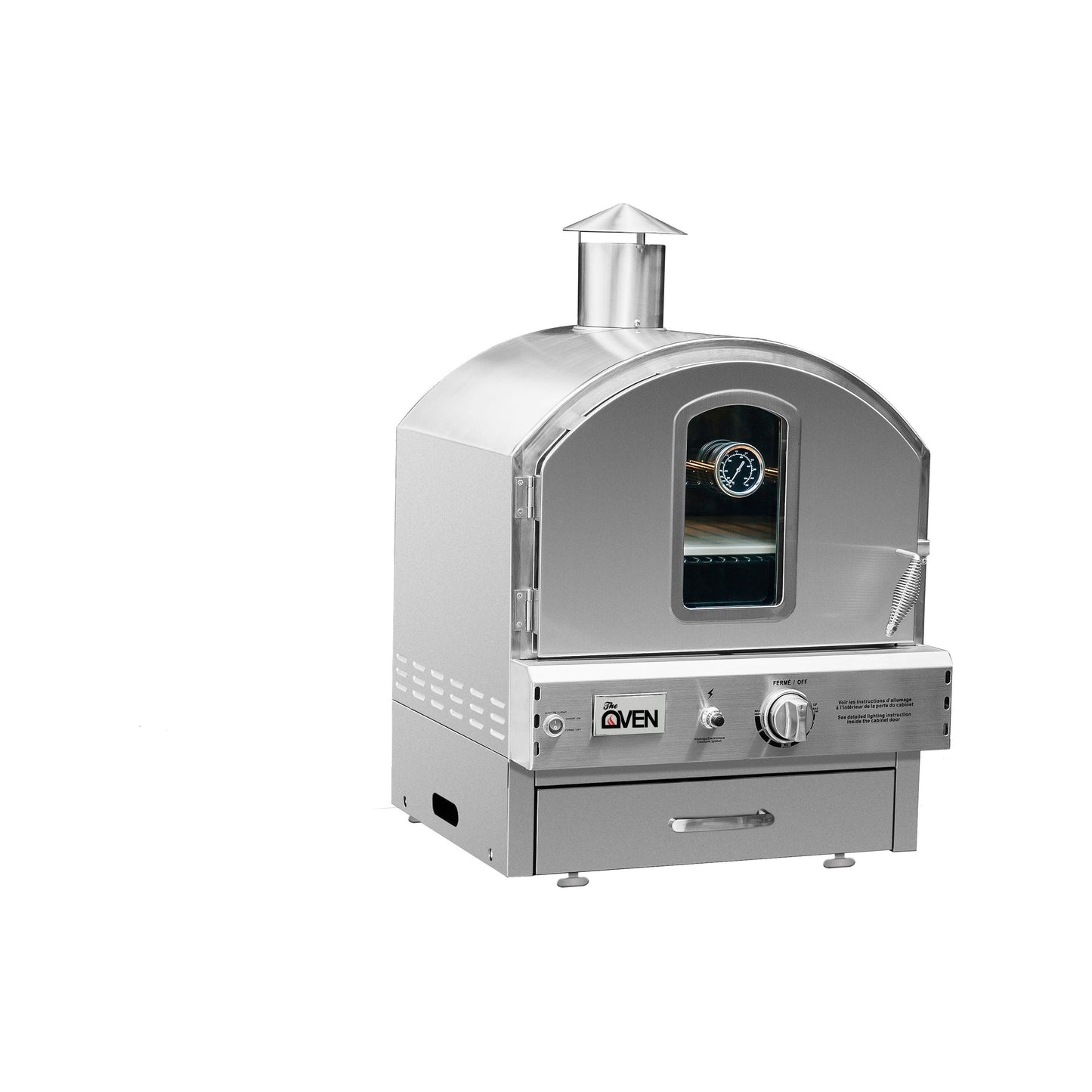 Pizza Makers & Ovens - Summerset Stainless Steel Built-In / Countertop Natural Gas Fired Outdoor Pizza Oven - SS-OVBI-NG