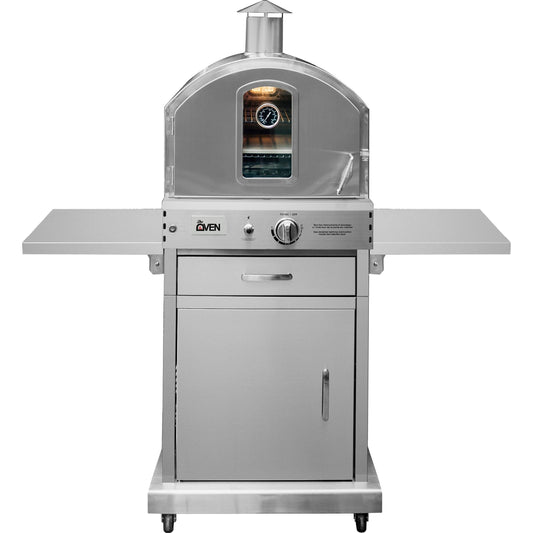 Pizza Makers & Ovens - Summerset Stainless Steel Freestanding Liquid Propane Gas Fired Outdoor Pizza Oven - SS-OVFS-LP