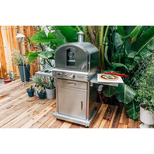 Pizza Makers & Ovens - Summerset Stainless Steel Freestanding Liquid Propane Gas Fired Outdoor Pizza Oven - SS-OVFS-LP