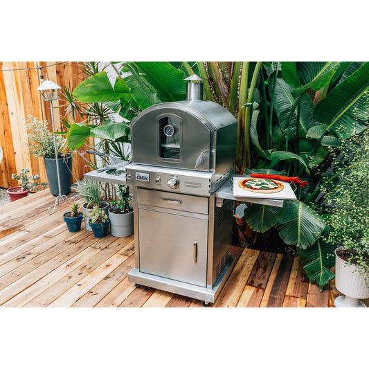 Pizza Makers & Ovens - Summerset Stainless Steel Freestanding Natural Gas Fired Outdoor Pizza Oven - SS-OVFS-NG