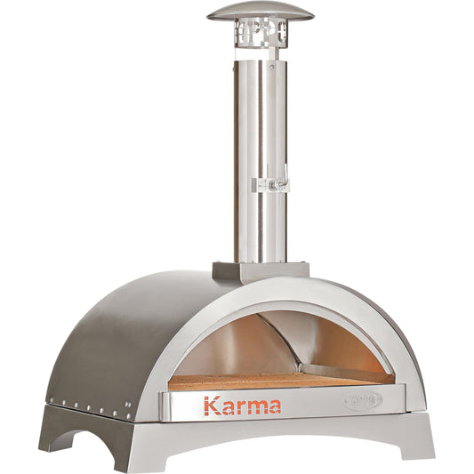 Pizza Makers & Ovens - WPPO Karma 25-Inch Stainless Steel Wood Fired Pizza Oven With Base - WKK-01S-304