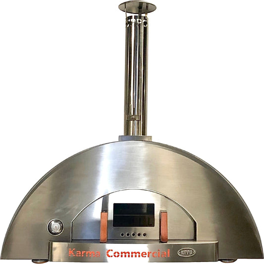 Pizza Makers & Ovens - WPPO Karma 55 In. Stainless Steel Wood Fired Commercial Pizza Oven - WKK-04COM