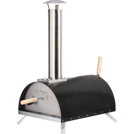 Pizza Makers & Ovens - WPPO Le Peppe Portable Wood Fired Pizza Oven (Black) With Pizza Peel - WKE-01-BLK