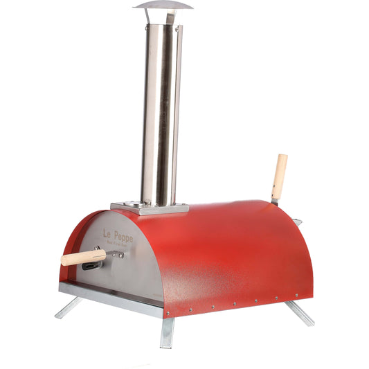 Pizza Makers & Ovens - WPPO Le Peppe Portable Wood Fired Pizza Oven (Red) With Pizza Peel - WKE-01-RED